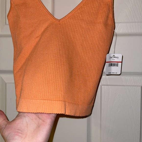 NWT Free People Solid Rib Brami Top Melon - Picture 3 of 7